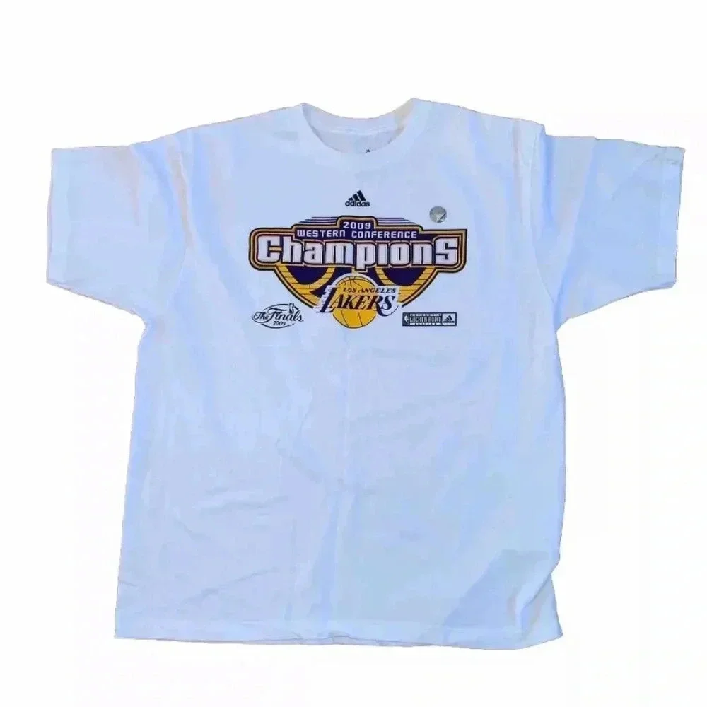 Adidas Los Angeles Lakers 2009 Conference Champions T-shirt Top NOS XL *READ